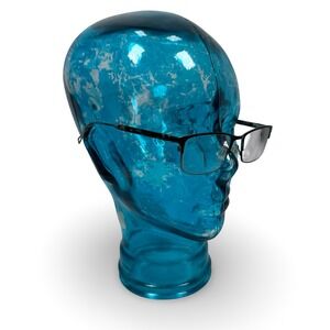 Cole Haan Mens Rectangular Eyeglasses Frames Black Gray Tortoiseshell 53-17-145